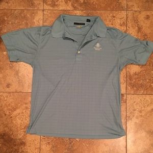 Blue golf shirt